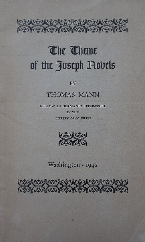 Read ebook : Mann, Thomas - Theme of the Joseph Novels (GPO, 1943).pdf